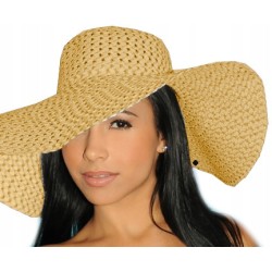 KAPELUSZ damski PLAŻOWY wakacyjny DUŻY NATURALNY