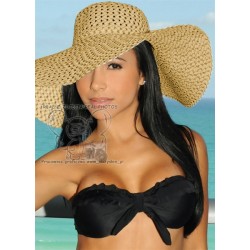 KAPELUSZ damski PLAŻOWY wakacyjny DUŻY NATURALNY