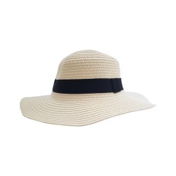 KAPELUSZ PLAŻOWY damski LETNI toczek ecru z regulacją