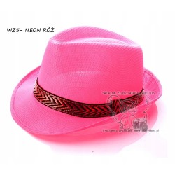 KAPELUSZ JACKSON CAPONE TRILBY FEDORA RÓŻOWY