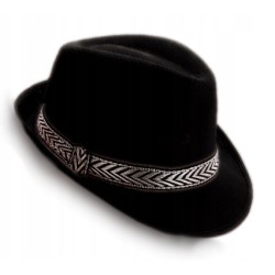 KAPELUSZ JACKSON CAPONE TRILBY FEDORA CZARNY P-Y