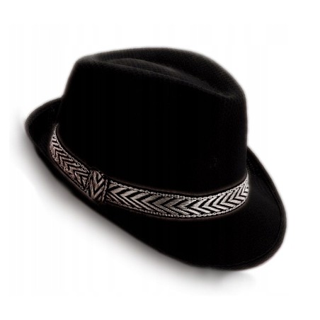 KAPELUSZ JACKSON CAPONE TRILBY FEDORA CZARNY P-Y