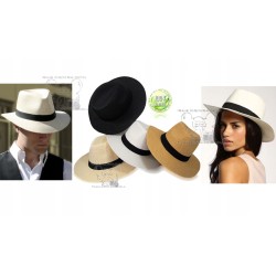 KAPELUSZ panama EKWADOR NATURALNE WŁÓKNO 58 BIAŁY