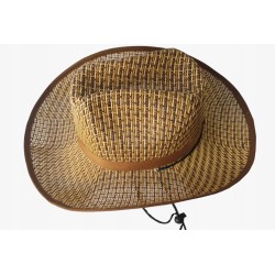 Kapelusz kowbojski ażurowy pleciony