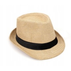 KAPELUSZ HAWANA NATURALNE WŁÓKNO 58 TRILBY J. BEŻ