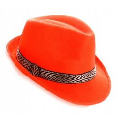 KAPELUSZ JACKSON CAPONE TRILBY FEDORA POMARAŃCZOWY