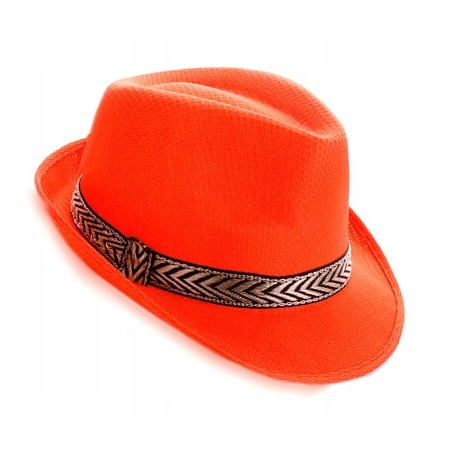 KAPELUSZ JACKSON CAPONE TRILBY FEDORA POMARAŃCZOWY