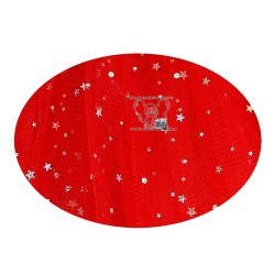 SPÓDNICZKA tiulowa brokat GWIAZDKI GRANAT 30CM