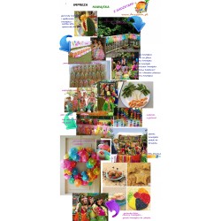 GIRLANDY WIEŃCE HAWAJSKIE kwiaty POMARAŃCZ NEON