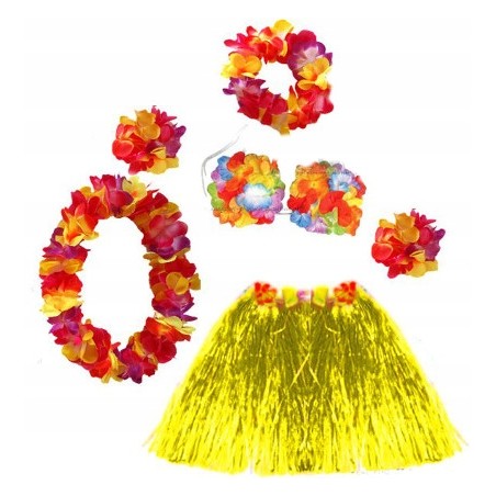 KOSTIUM HAWAJSKI DAMSKI HAWAJSKIE PARTY 6 el. LUX