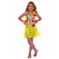 SPÓDNICZKA HAWAJSKA TRAWIASTA 30 cm LUAU ŻÓŁTA