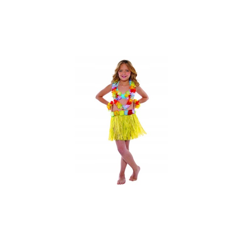 SPÓDNICZKA HAWAJSKA TRAWIASTA 30 cm LUAU ŻÓŁTA