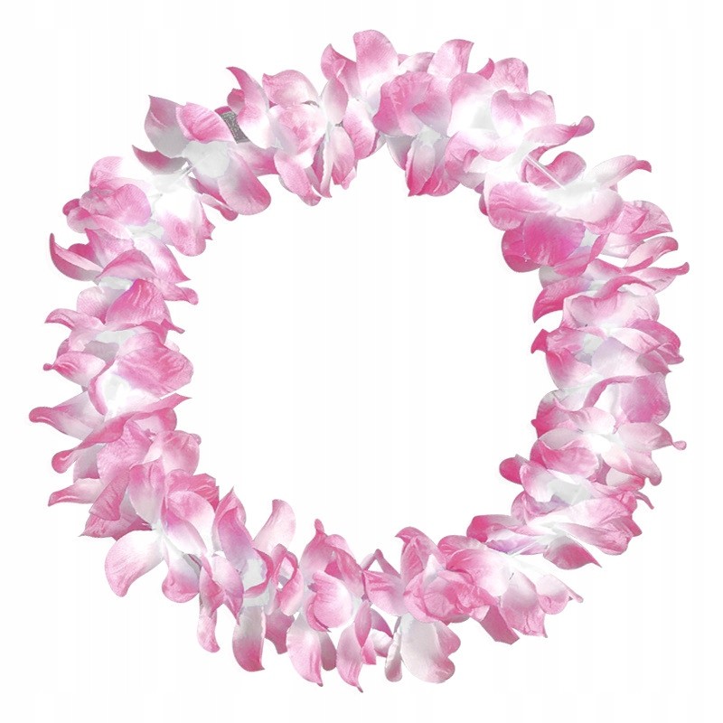 GIRLANDY WIEŃCE HAWAJSKIE kwiaty RÓŻ MALINA